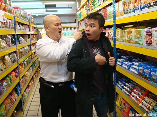shop lifting When asked who gets away with shoplifting, the security officer said: any major company (i might be slightly off, but they taught us this in training) person whose bad behavior was repeatedly enabled by those around him. shop lifting When asked who gets away with shoplifting, the security officer said: any major company (i might be slightly off, but they taught us this in training) person whose bad behavior was repeatedly enabled by those around him.